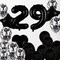 Sweet 29th Birthday Decorations – Black Number 29 Foil Mylar Balloons & Party Supplies Set for Girls, Women, Men, Photo Props (Black)